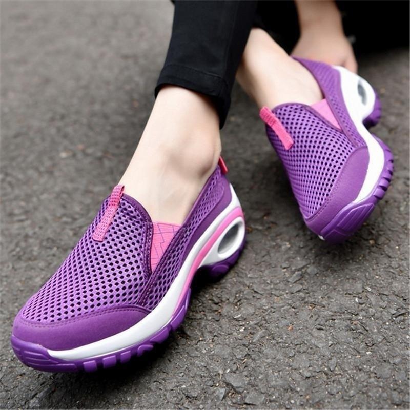 Women Athletic Sneakers Casual Slip On Breathable Shoes