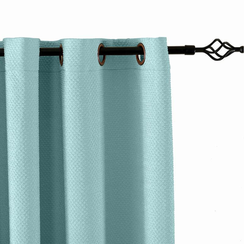 Grommet Jacquard Circle Bubble Wrinkle Window Blackout Curtain Drapery Bella