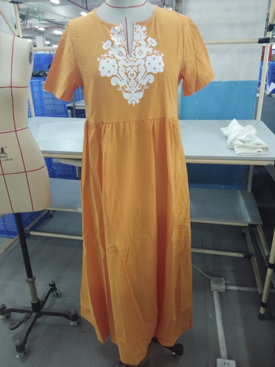 Summer Tribal Dress V-Neck Short Sleeve Maxi Dresses