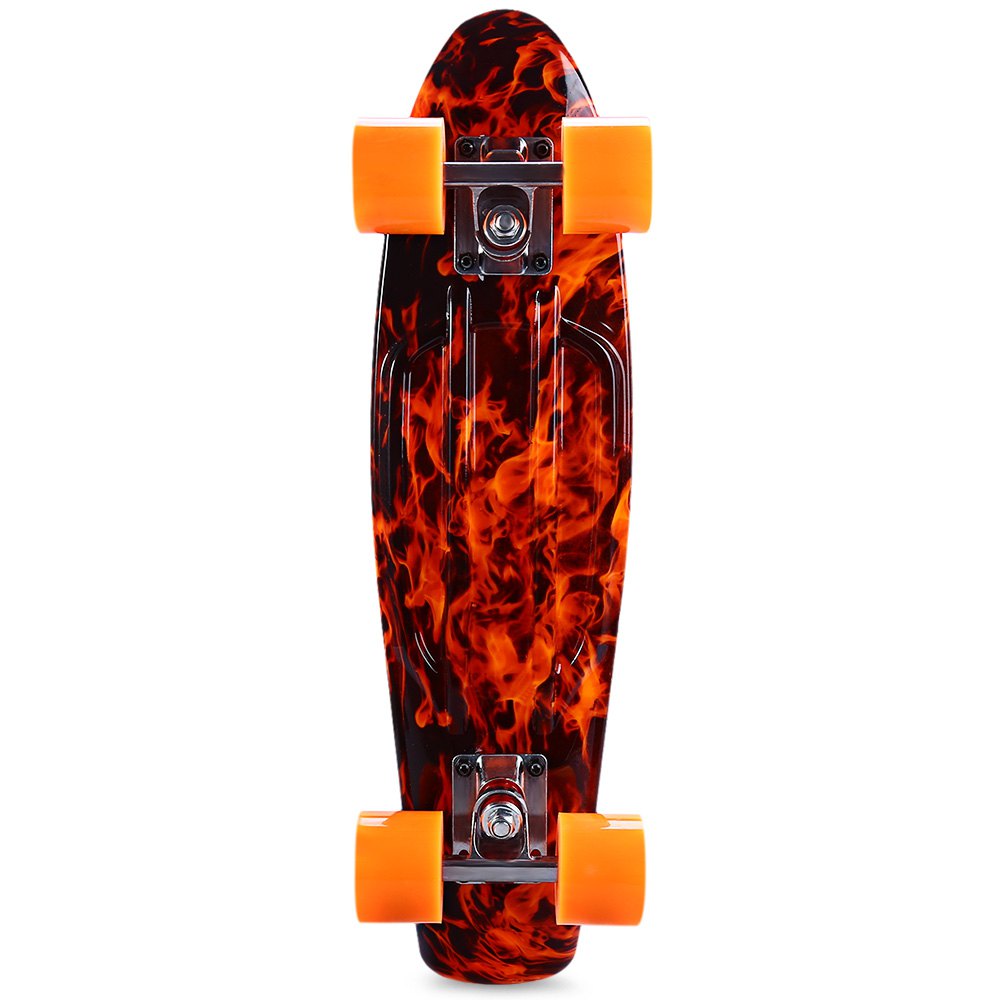 Street Printing Flame Pattern Style Skateboard Outdoor Sports Board Complete Retro Cruiser Long board Load Retro
