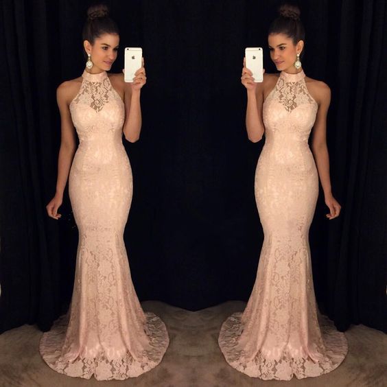 Dress sleeveless Hanging neck Dress Sexy Long skirt