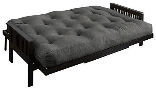 Mozaic Full Size 12 inch Thick Futon Mattress, Charcoal Grey