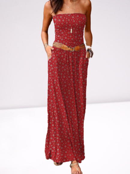 Printed Floral Sleeveless Boho Dresses