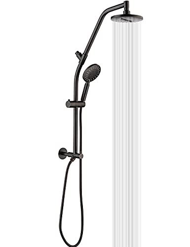 high pressure handheld Shower head and solid brass rail and diverter Brass Shower Column and Height Adjustable