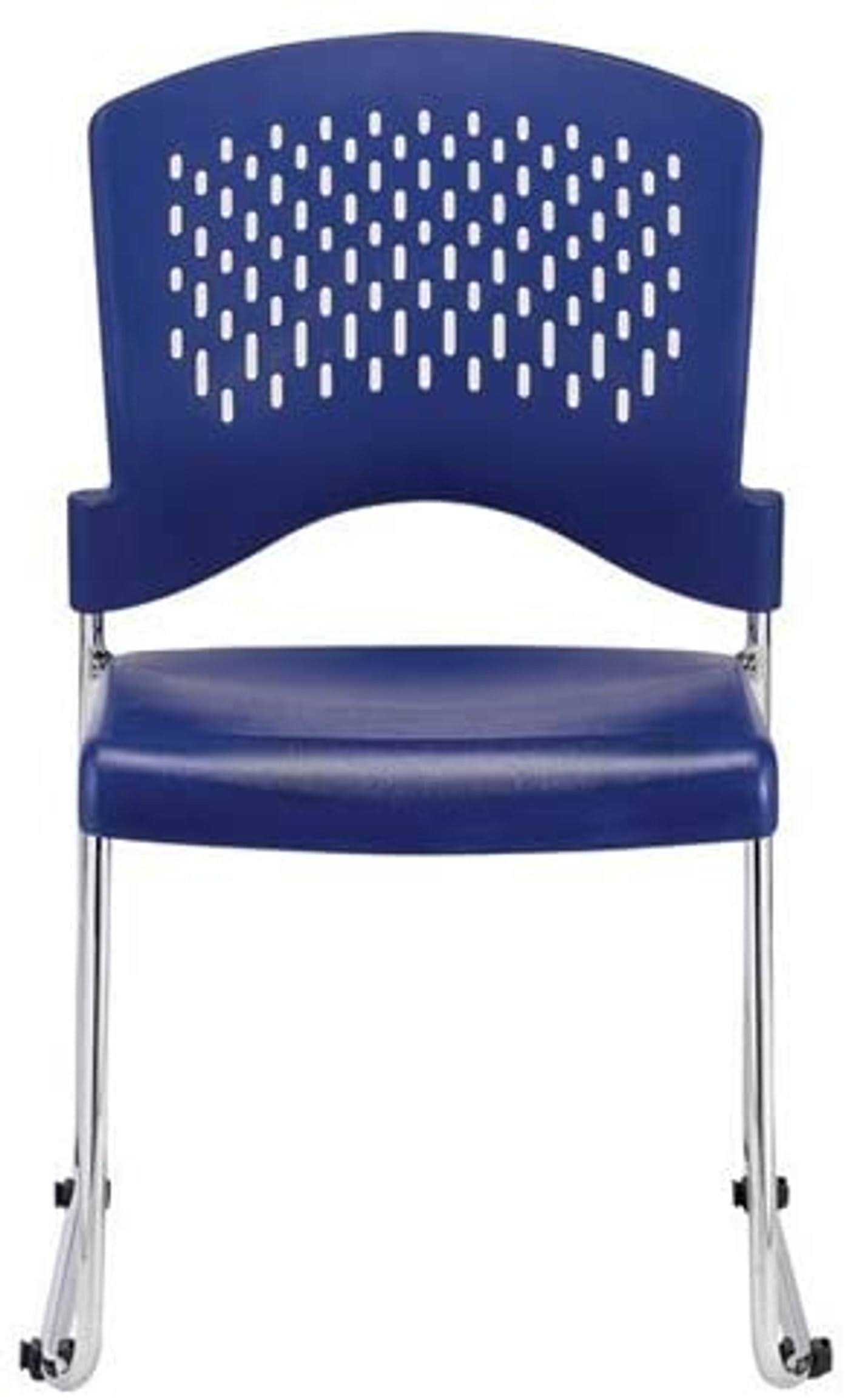 18x22 x 23x22 x 34x22 Navy Plastic Guest Chair