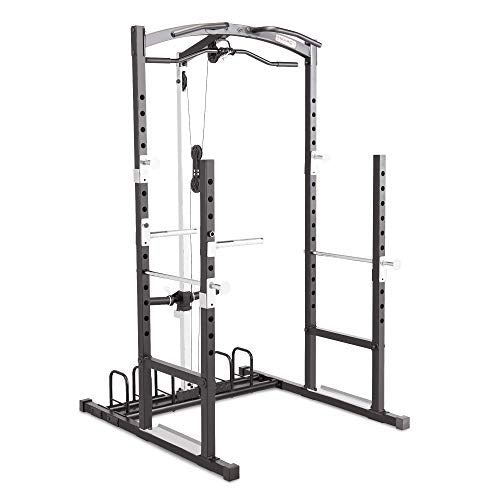 Marcy Home Gym Cage System Workout Station for Weightlifting, For Men & Women- Black