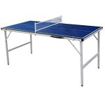 MDF Table Tennis Table w/ Quick Clips Table Tennis Net, Cue Set & 1 Table Tennis Bat