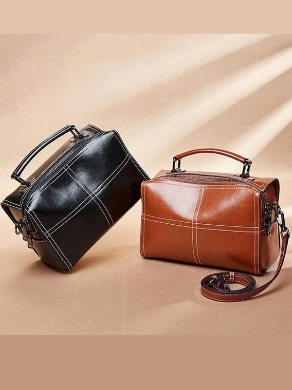 Leather vintage elegant handbag