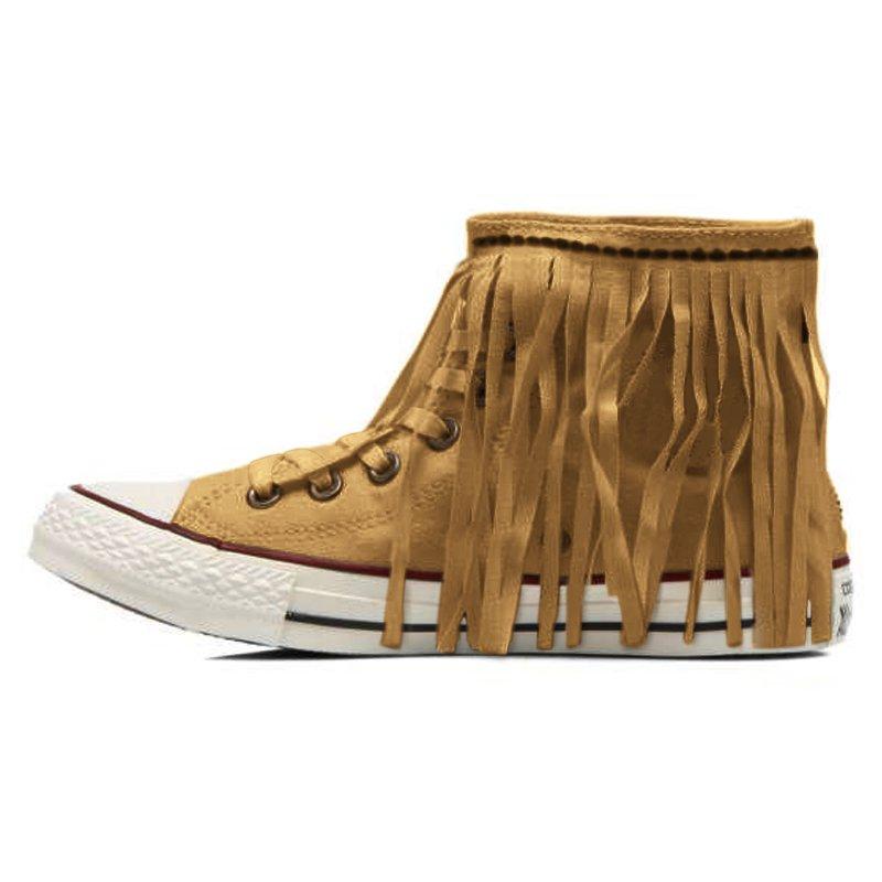 White Cloth Winter Tassel Flats