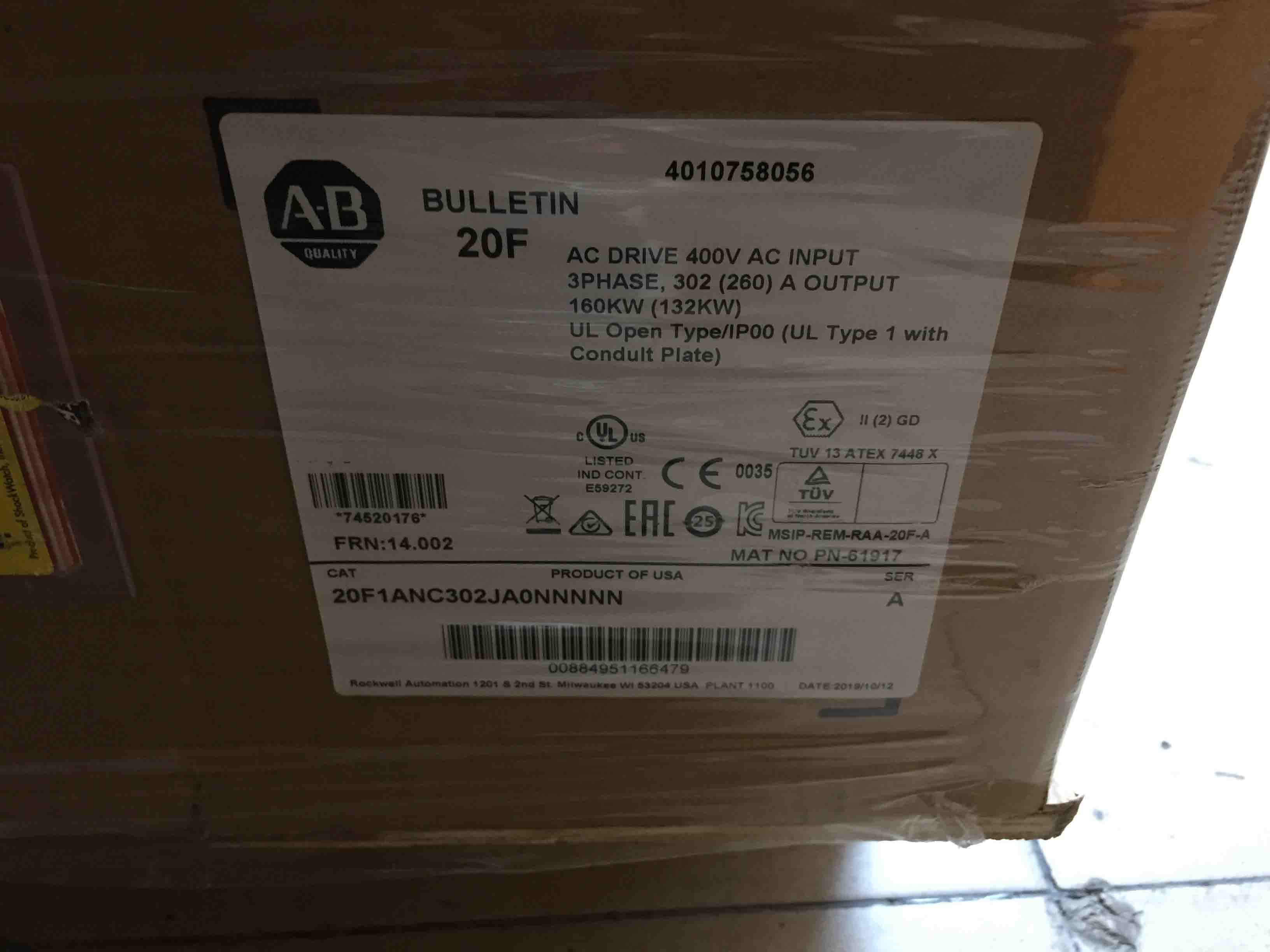 20F1ANC302JA0NNNNN Allen Bradley original New Factory Sealed