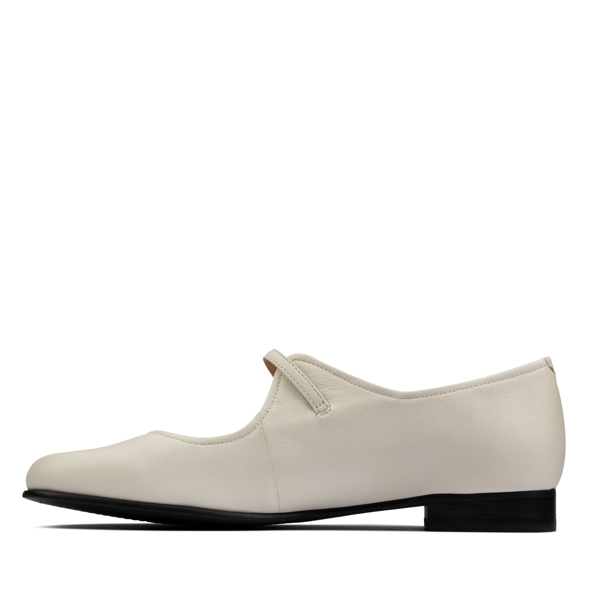 Women  Pure Flat White Leather