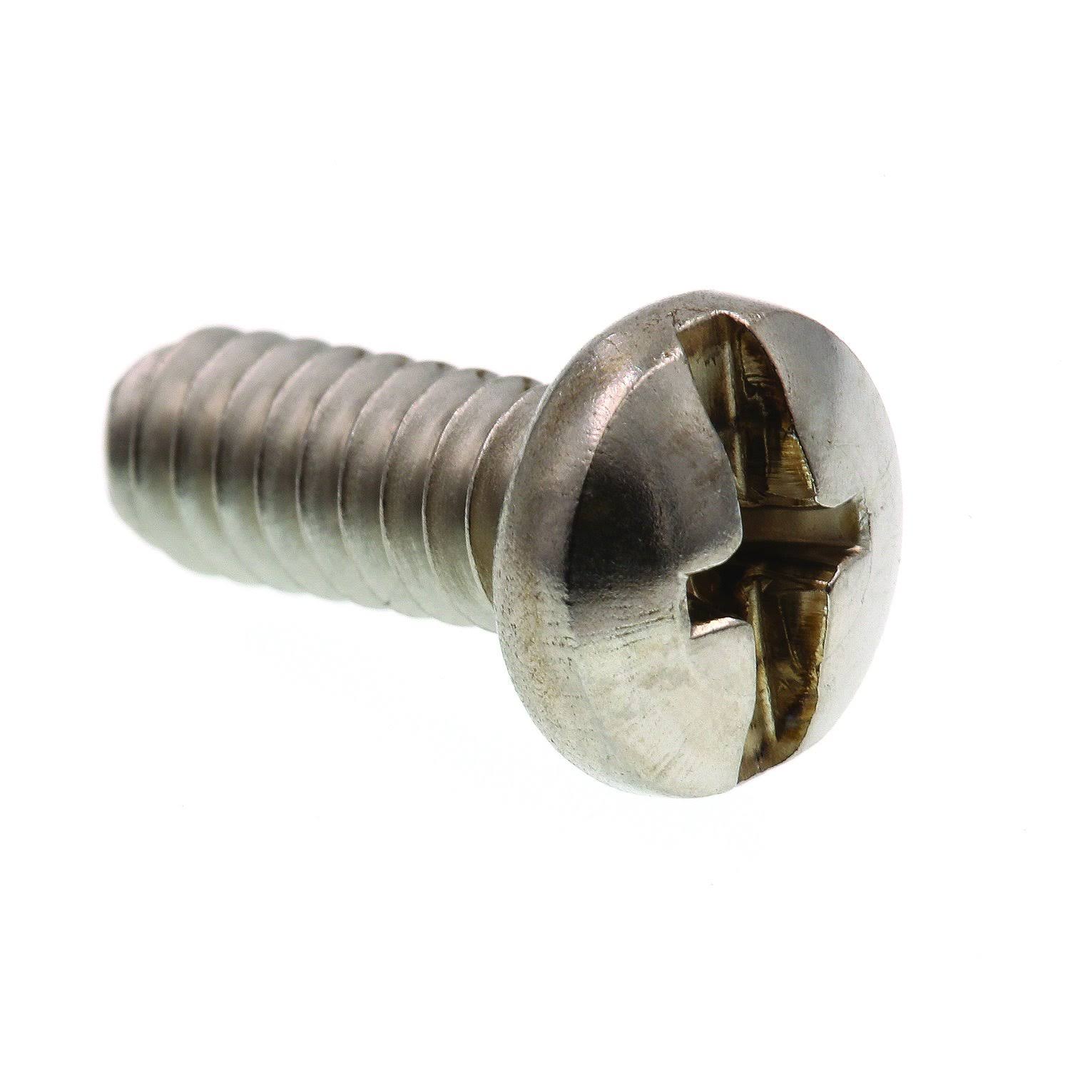 Prime-Line 9009098 Machine Screw, Pan Head, Slotted/Phillips Combo, #10-24 x 1/2 in, Grade 18-8 Stainless Steel, Pack of 100