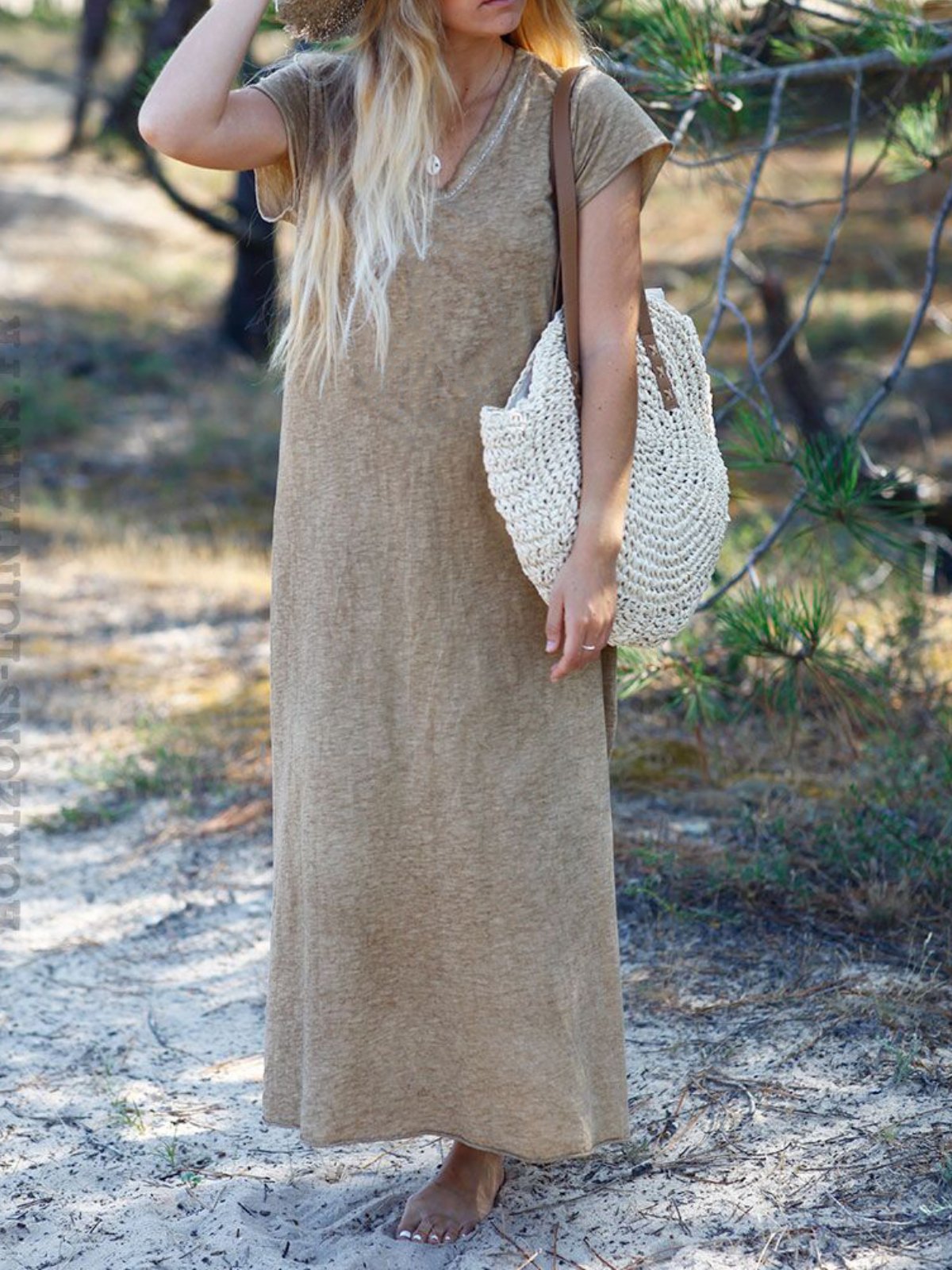 Solid Cotton Casual Dresses