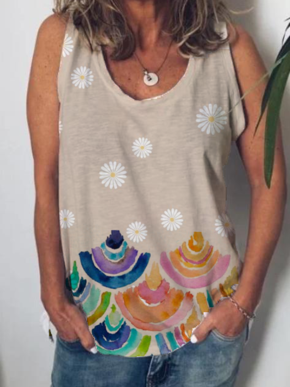 Plus size Printed Casual Shirts & Tops