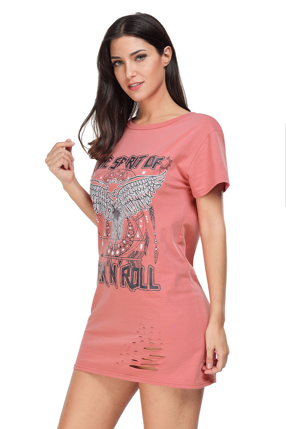 The Spirit Of Rock N Roll Red T-Shirt Dress