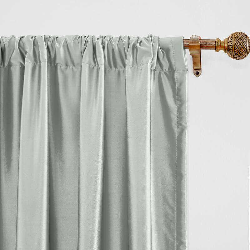 CUSTOM Lao Hang Zhou Pewter Polyester Cotton Thermal Insulated Curtain