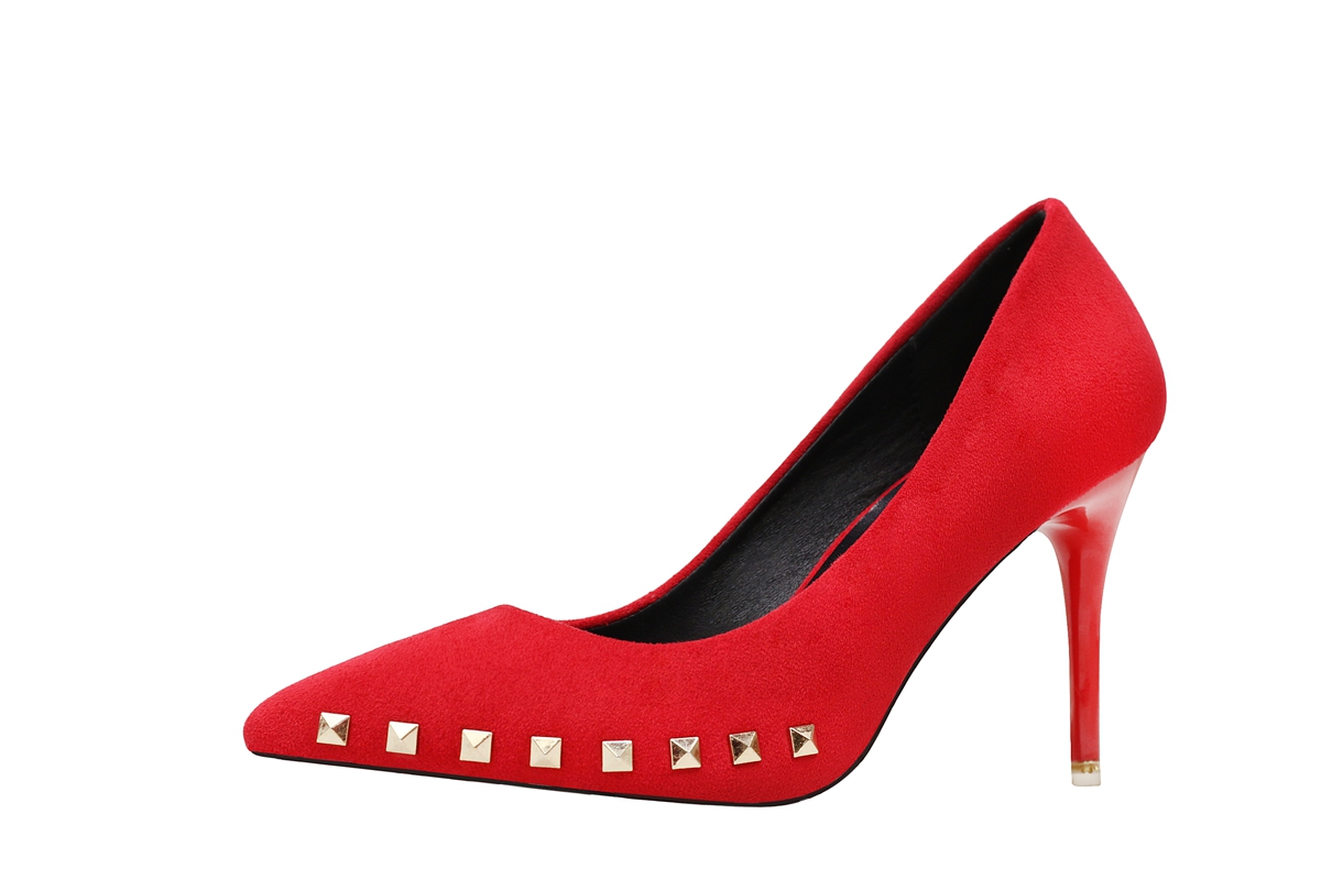 9CM Fashionable Suede Nipple Pointed Dress Wedding Party Elegant Heeled Sandals