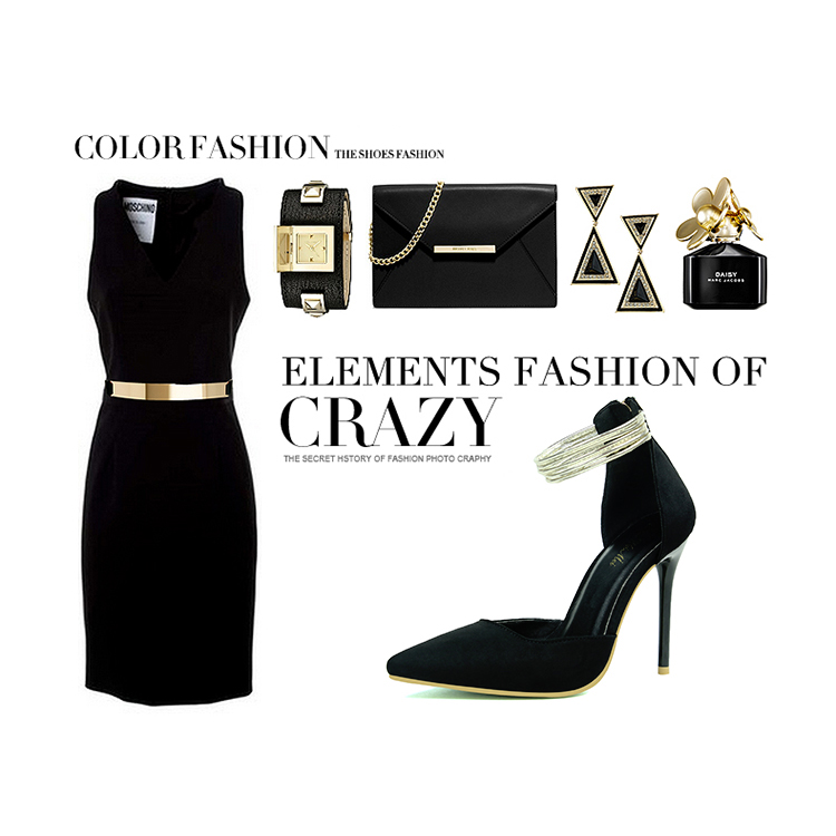 Asmxing 9.5CM Sexy Ankle Straps Foot Ring Sandals High Heel Pointed Toe