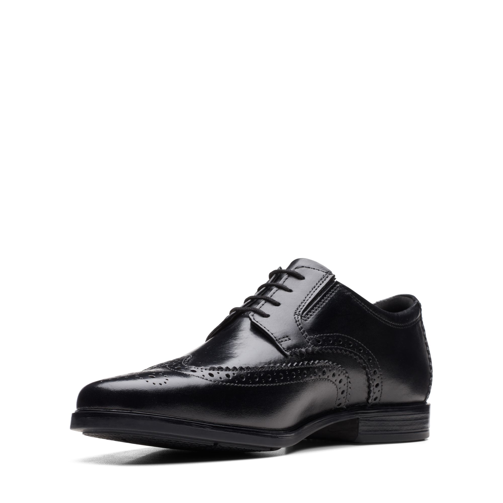 Men Kerton Lace Black Leather