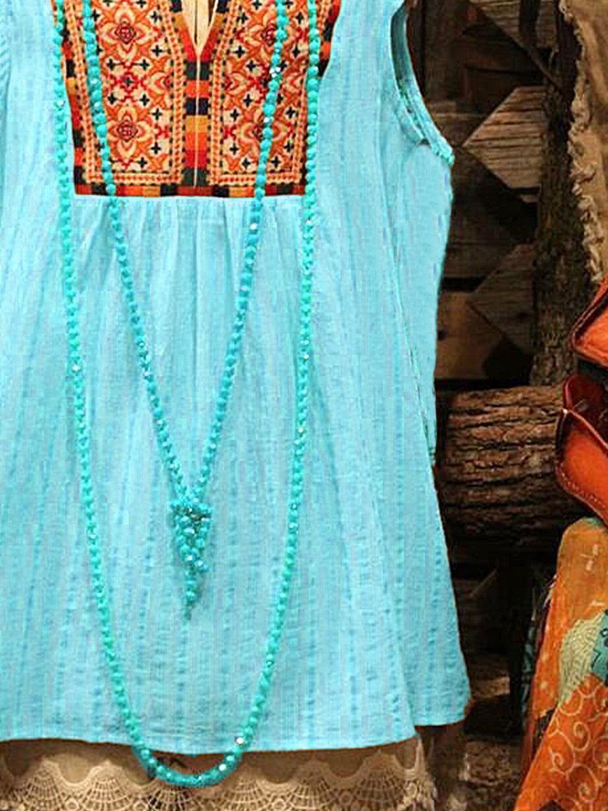 Shift Cotton-Blend Paneled Casual Shirts & Tops