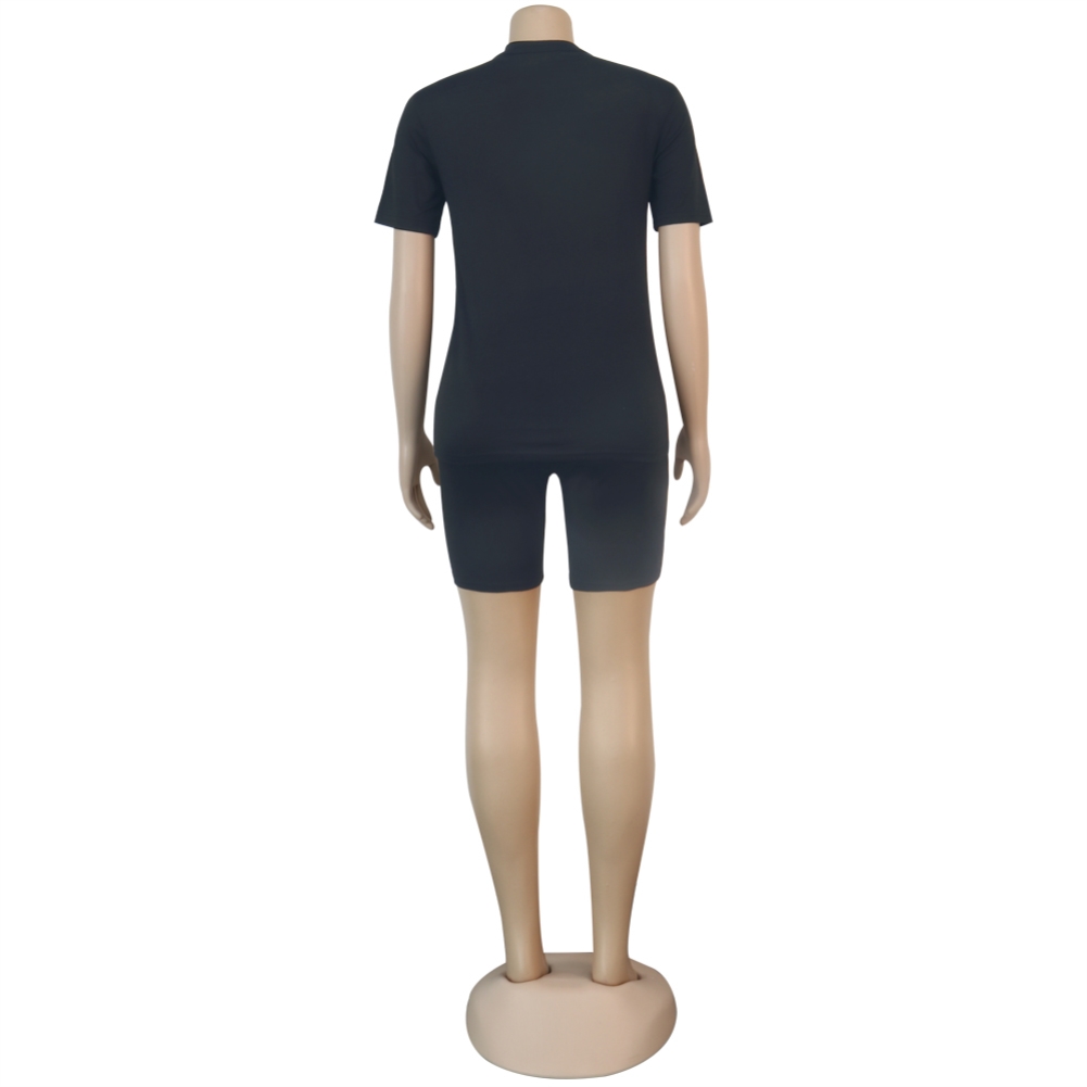 Summer Casual Print Two Piece Short Set