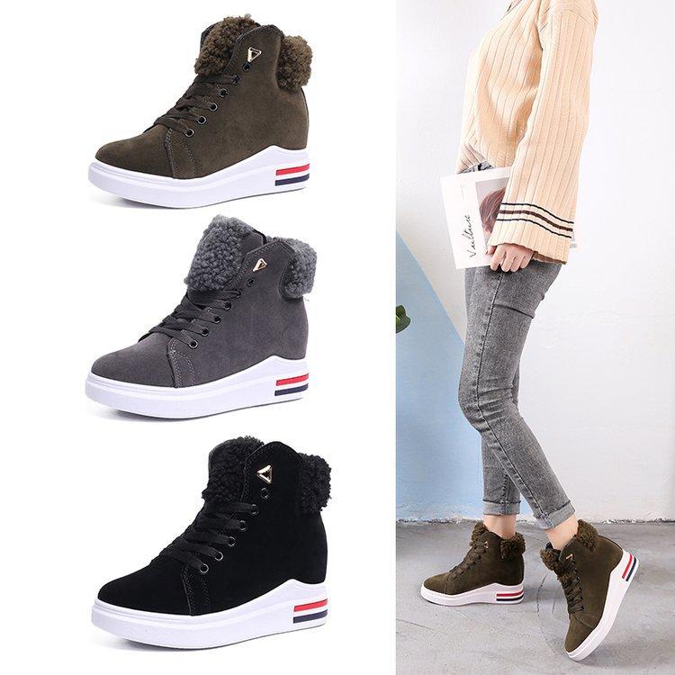 Women's Boots Platform Winter Warm Round Toe Casual Boots