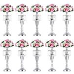 10 Pcs Metal Pillar Candle Holder 45.2cm Height for Wedding Party / Size: 10 x M