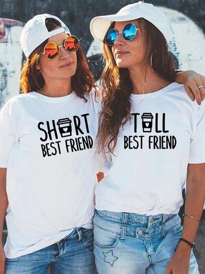 Best Friends Graphic Letter Shirts & Tops