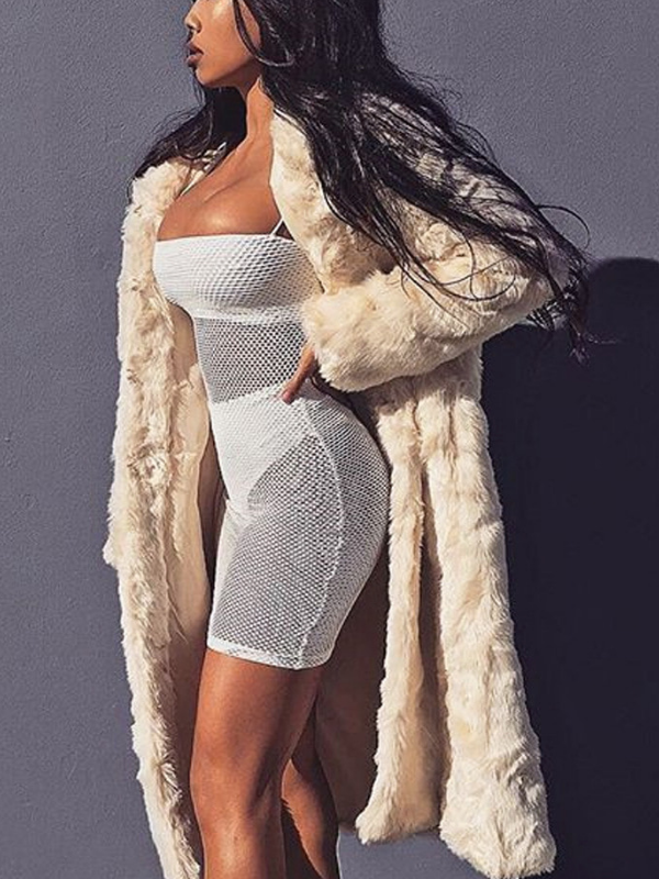 Long Sleeve Paneled Hoodie Solid Long Coat