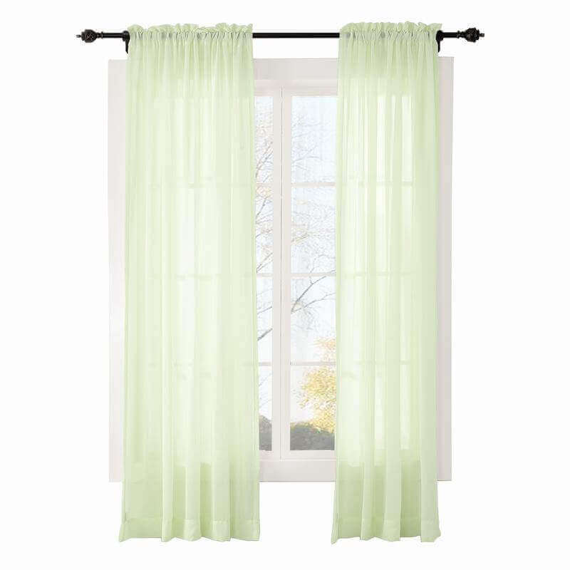 CUSTOM Scandina Kiwi Indoor Outdoor Sheer Curtain Voile Drapery