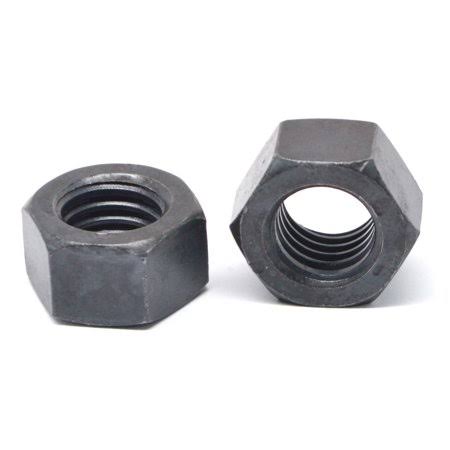 9/16 inch-12 Coarse Thread Grade 8 Finished Hex Nut Medium Carbon Steel Black Oxide Pk 300