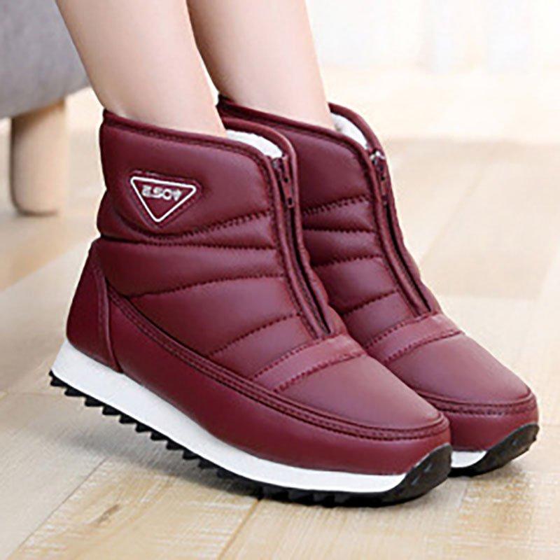 Winter Zipper Waterproof  Non-slip Snow Boots