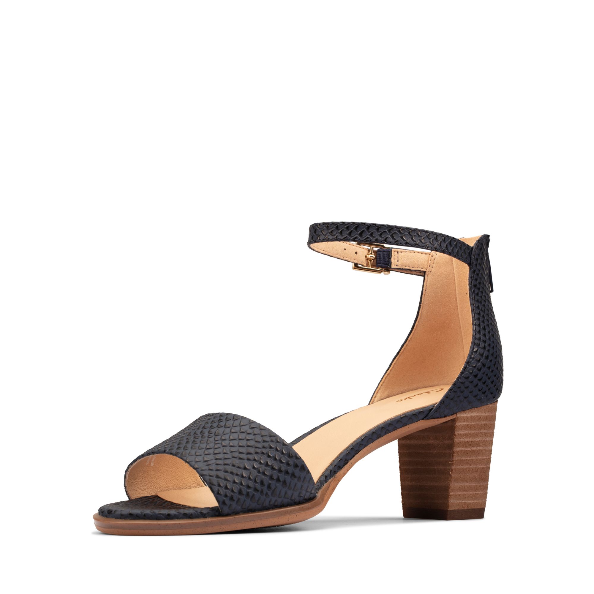 Women Sandals Kaylin 60 2 Part Navy Leather