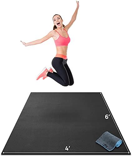 Gorilla Mats Premium Large Exercise Mat �C 6�� x 4�� x 1/4��� Ultra Durable, Non-Slip, Workout Mat for Instant Home Gym Flooring