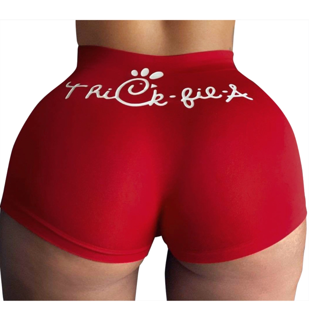 Print High Waist Sexy Jogger Shorts