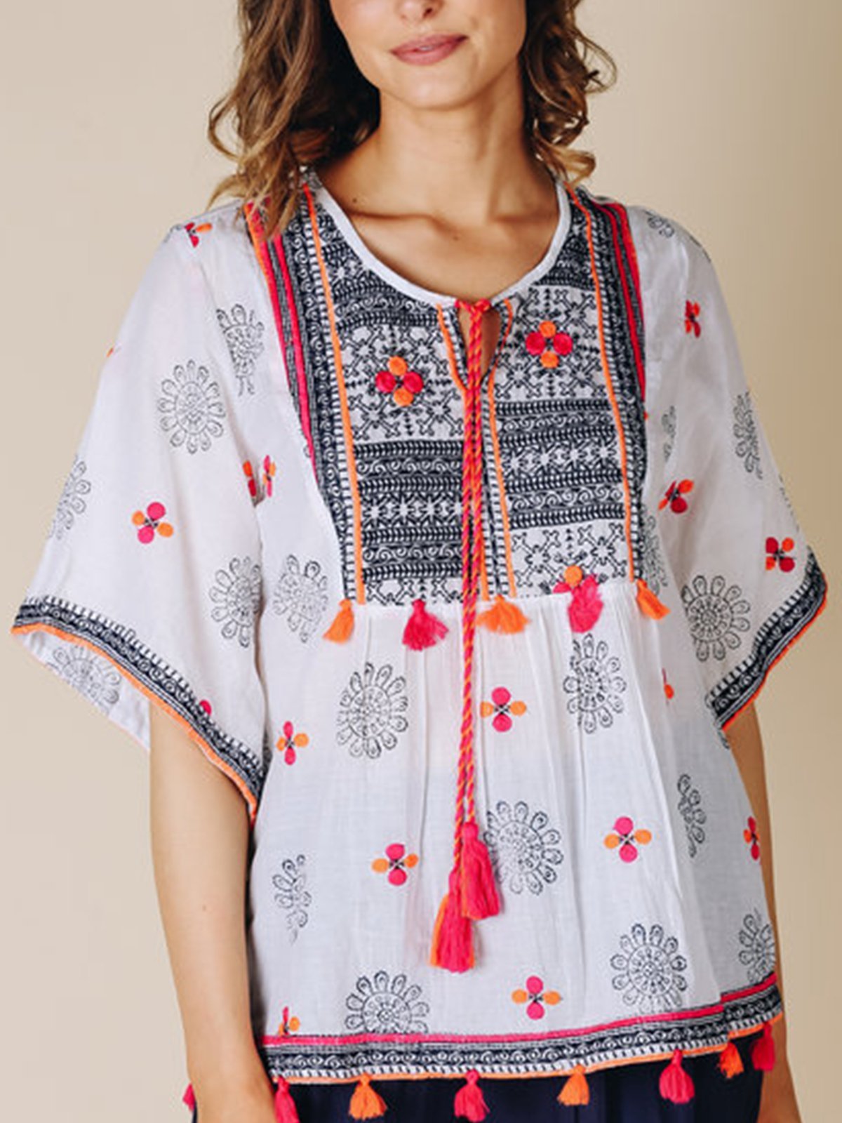 V Neck Floral-Print Floral Vintage Shirts & Tops