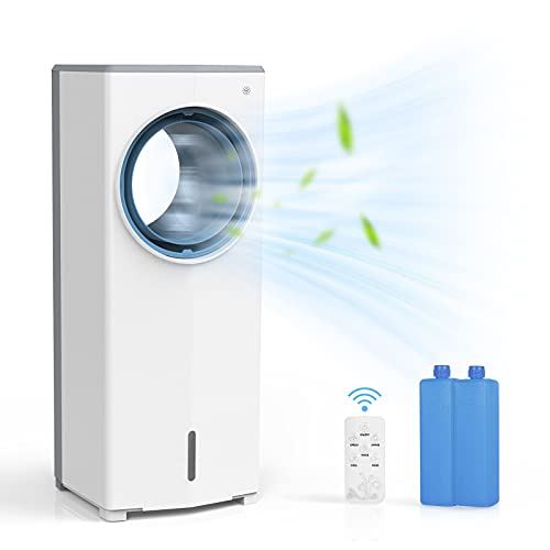 2-in-1 Evaporative Air Cooler with Humidification Function & Remote for Home