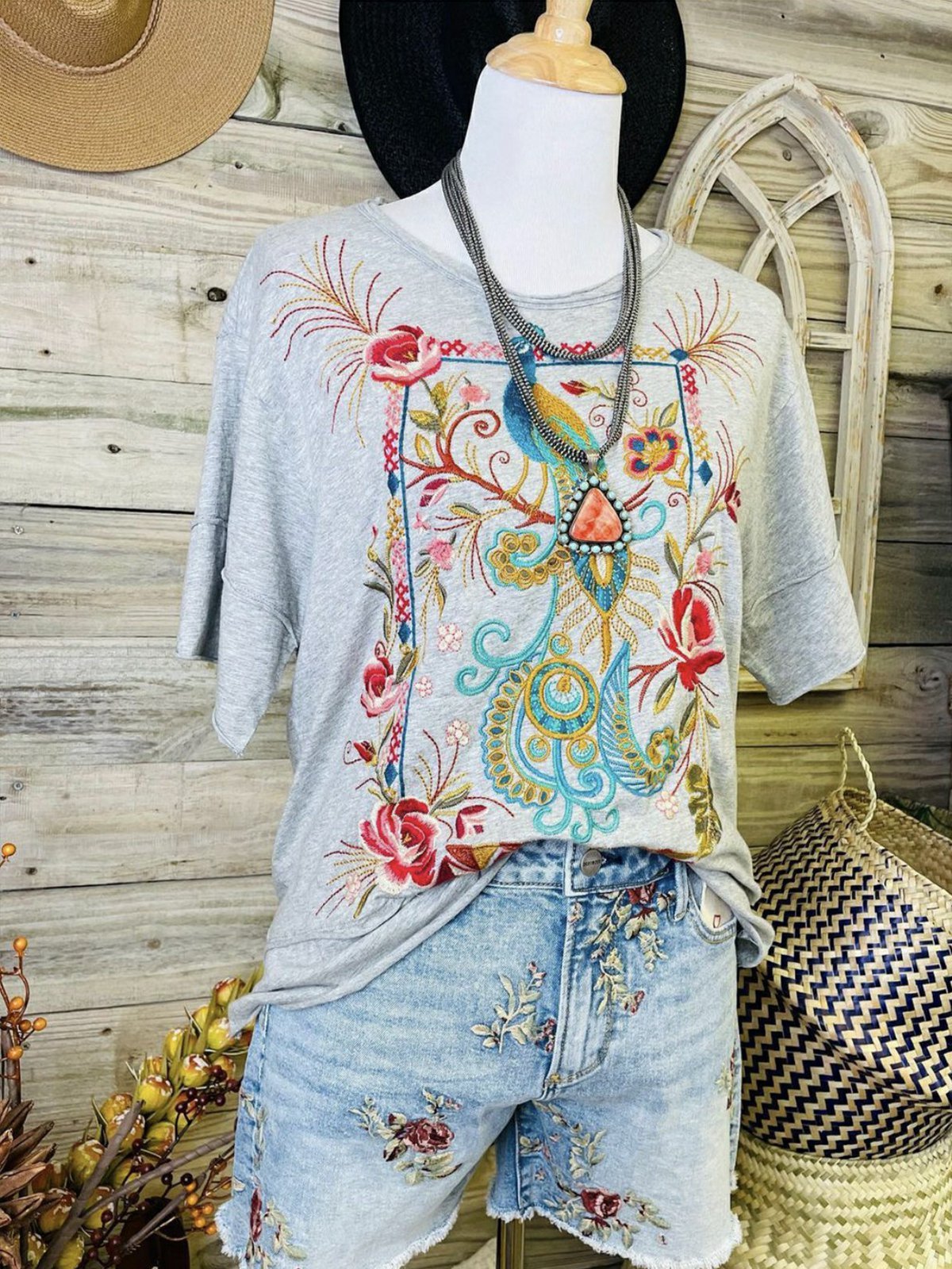 Vintage Shift Jersey Short Sleeve Shirts & Tops