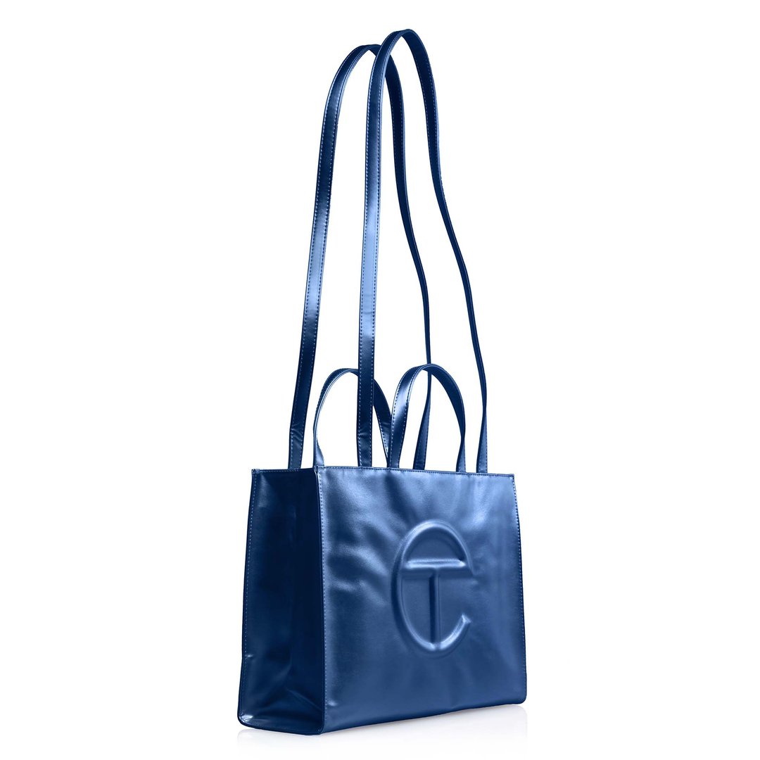 Medium Cobalt Shopping Bag