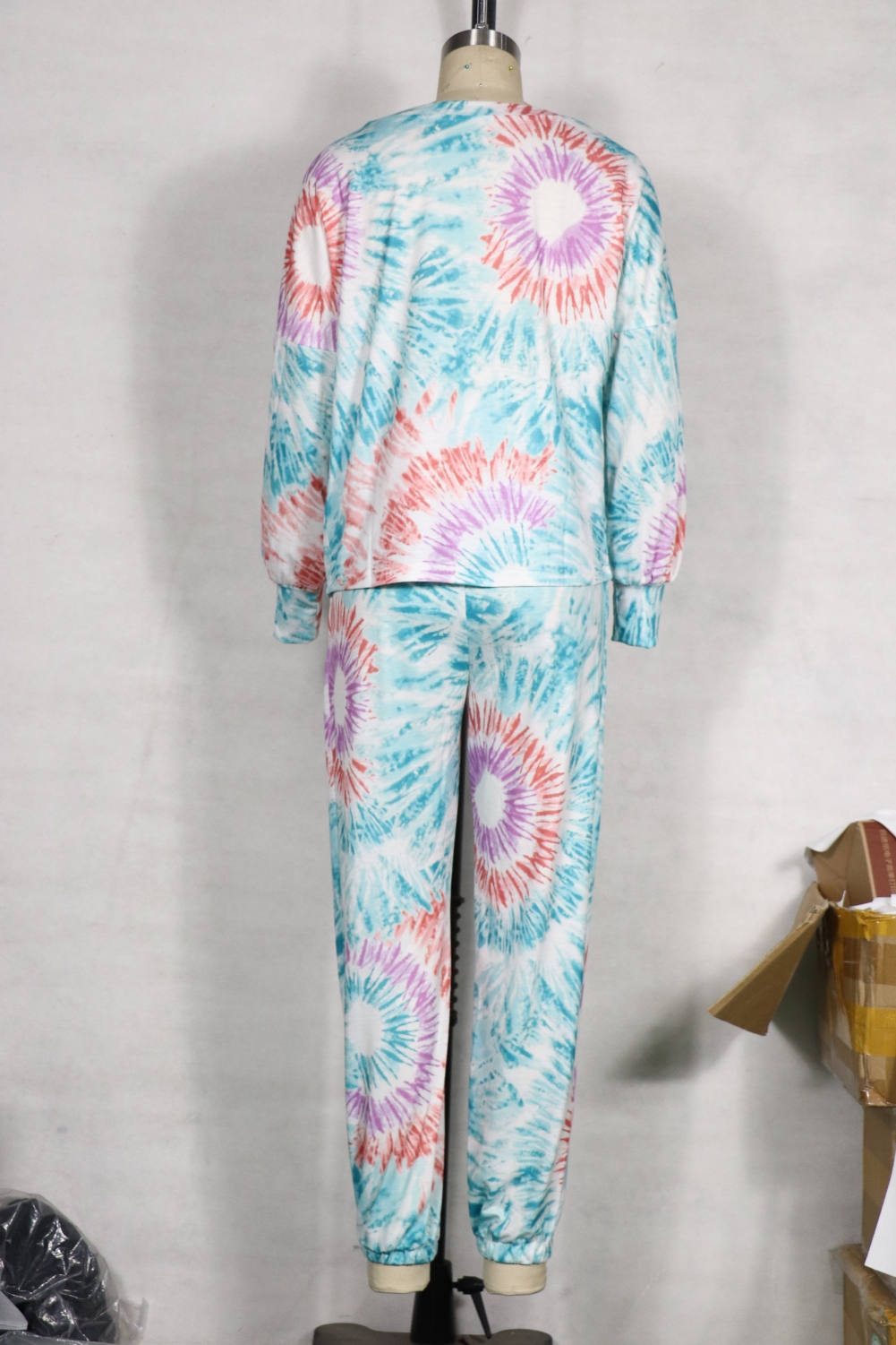 Autumn Tie Dye Matching Shirt and Pants Set