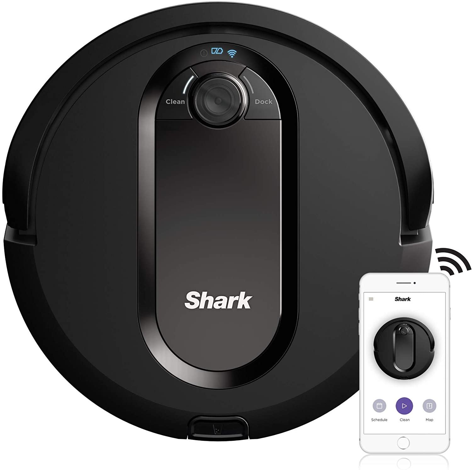 Controlled Robot Vacuum with Wifi and Home Mapping/ Black