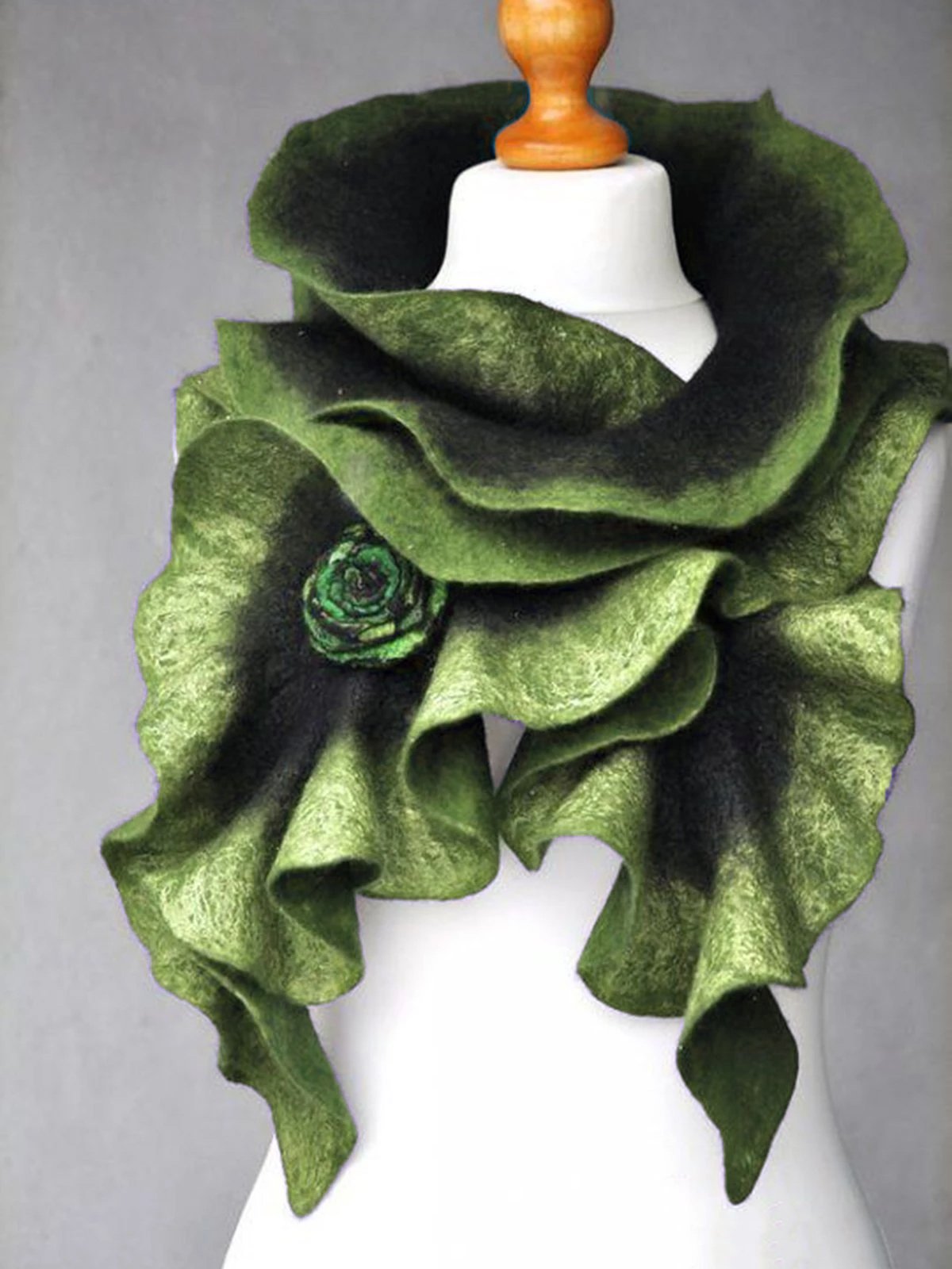 Blue Casual Cotton-Blend Ombre/tie-Dye Scarves & Shawls