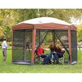 12ft x 10ft Hexag Canopy Gazebo with Removable ct Screen