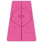 Liforme Pink Gratitude Travel Yoga Mat �C Free Yoga Bag, Patented Alignment System, Warrior-Like Grip, Non-Slip, Eco-Friendly- Pink