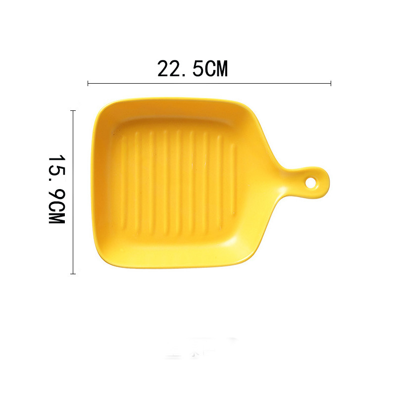 微瑕疵北欧芝士焗饭盘子 陶瓷烤盘 家用披萨盘烤碗烤箱微波炉