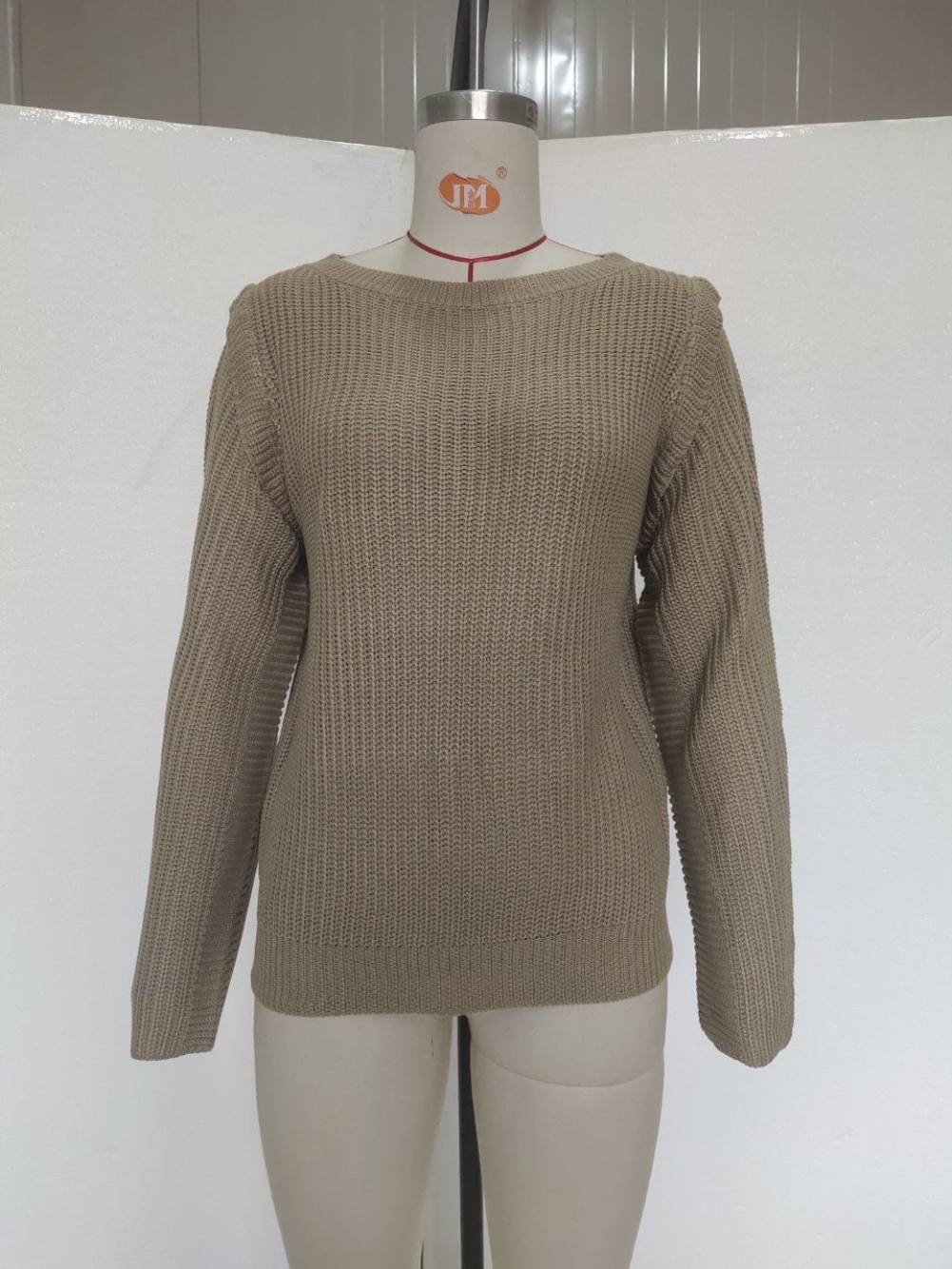 Fall Regular O Neck Plain Pullover Sweater