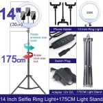 14 Inch Ring Light With Stand Phone Holder Lamp without Tripod For Live Video Streaming