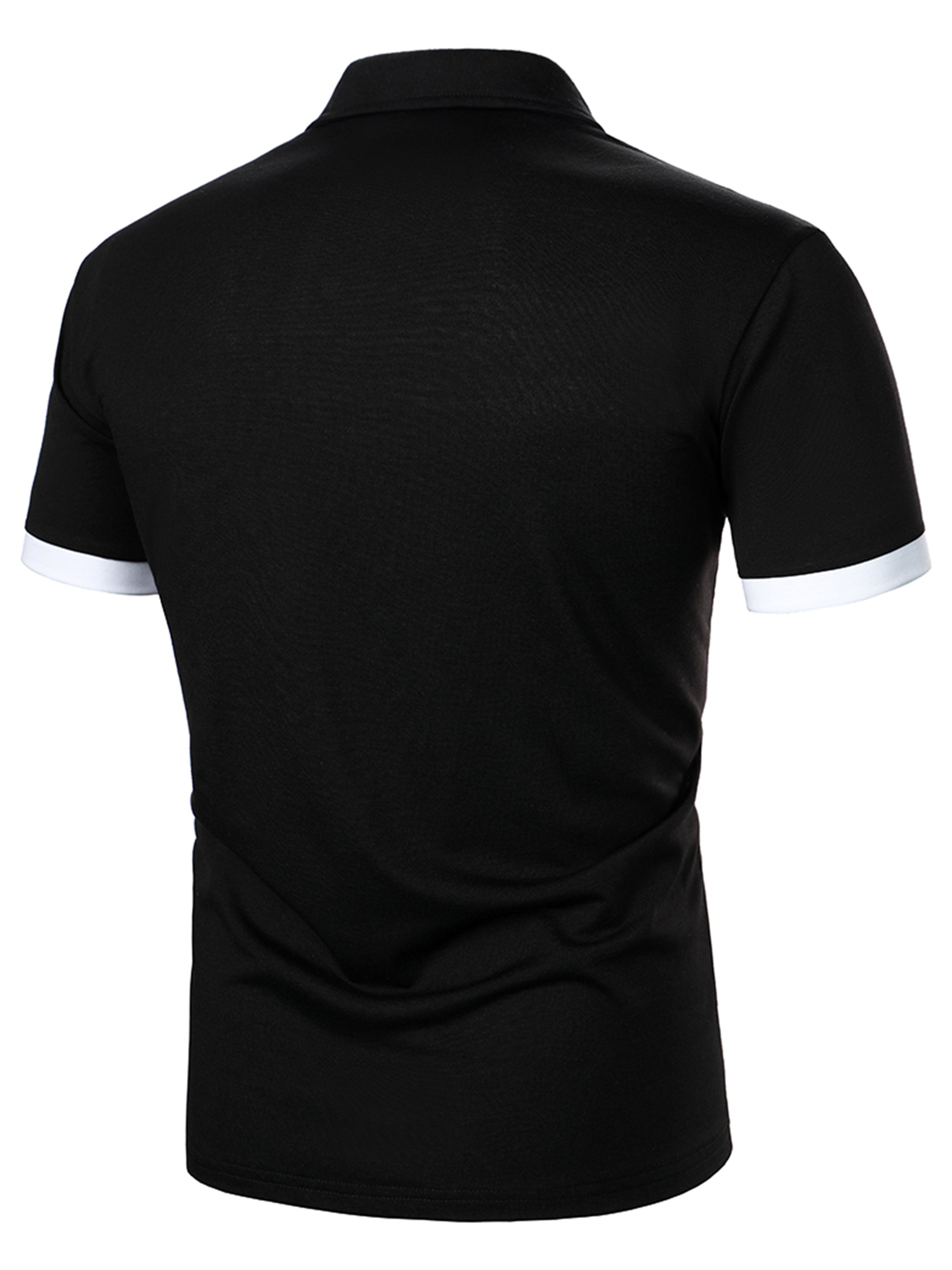 Men's Two Tone Color Block Polo Shirt