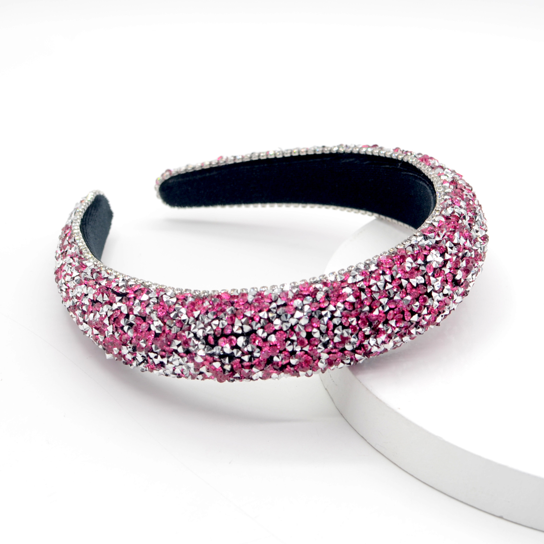 新款跨境欧美巴洛克头箍韩国满钻海绵带钻韩版发箍宽边水钻发箍