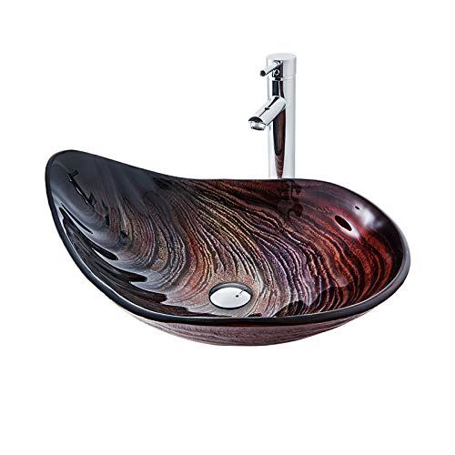 Water Drop Artistic Vessel Sink Vanity Counter Top Installation Bathroom